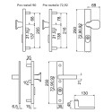 R.104.ZA.F1.TB3 bezpečnostné kovanie kľučka-madlo