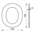 RN.150L.0.CE číslo "0" 150mm čierne matné