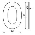 RN.120L.0.MD număr "0" 120mm cupru