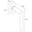 NOVA mâner fereastră din oțel inoxidabil KON